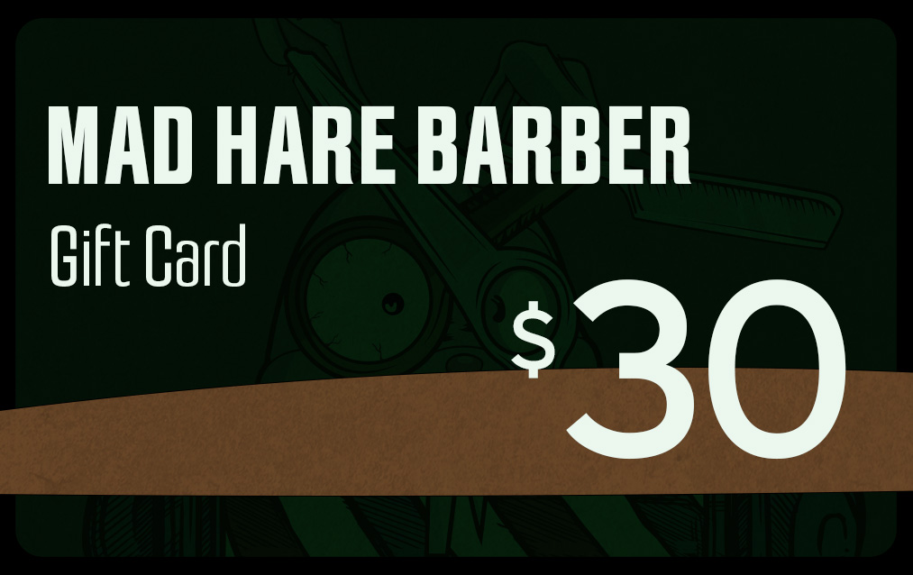 A Mad Hare Barber gift card.